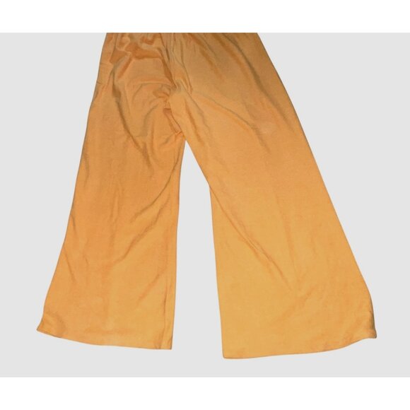 Fashion Nova Yellow Wide-Leg Drawstring Waist Casual Pants Sz 2XL Womens Elastic - Picture 10 of 14
